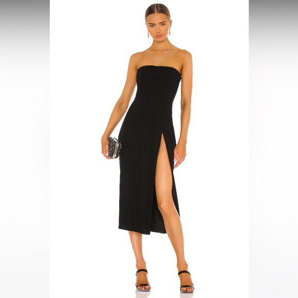 Amanda Uprichard Black Strapless Dress